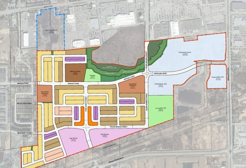 drawing of the proposed types of homes to be built and where in the next phase of Richcraft’s Trailsedge development