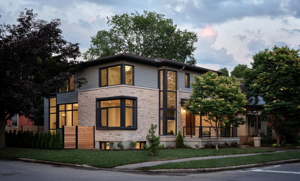 exterior of a custom home by RND Construction