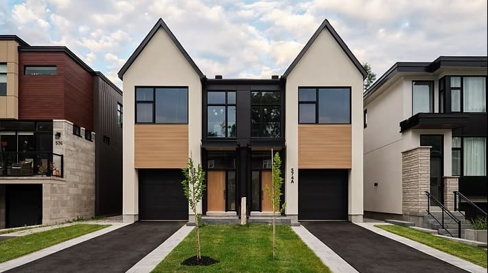 exterior of a contemporary semi-detached home by RJH Architecture