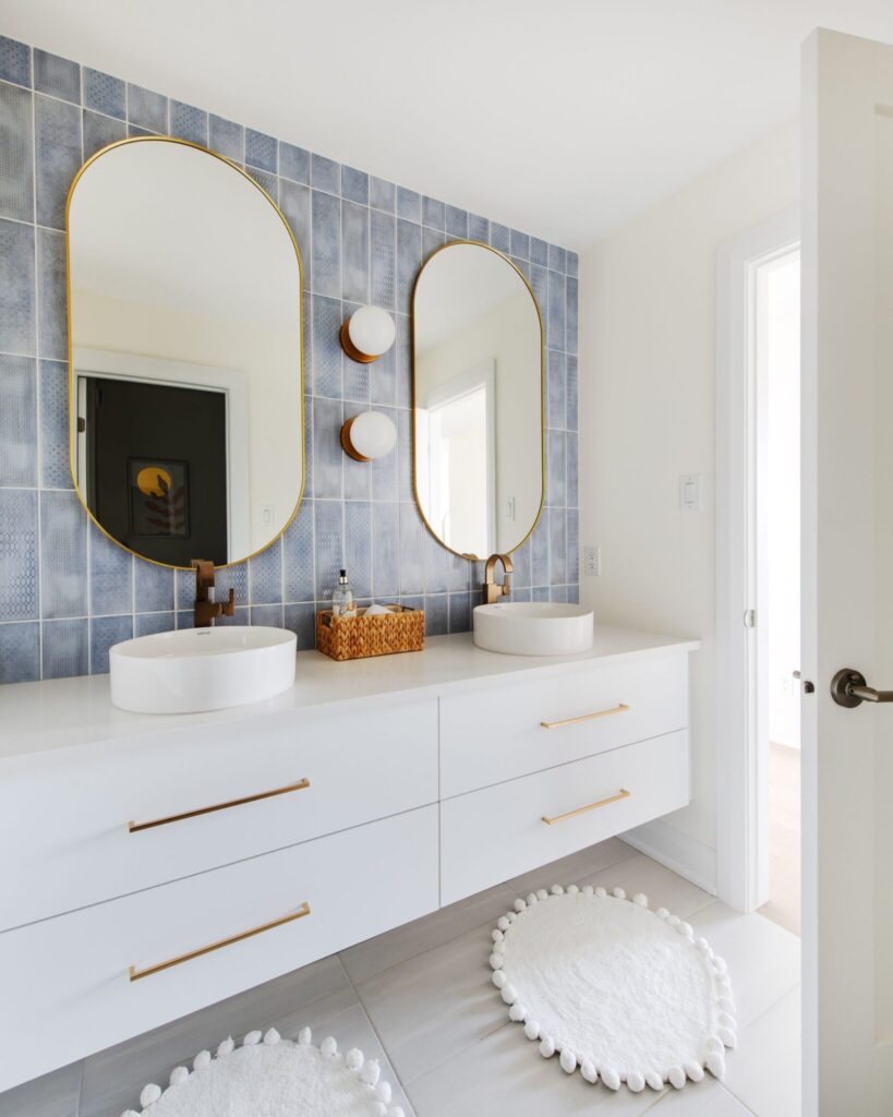 urbandale construction ottawa new homes ensuite bathroom vanity floating vanity vessel sinks curves