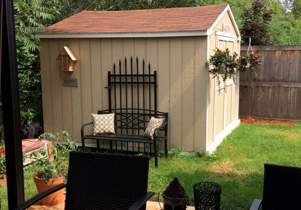 shed vignette Sue Pitchforth outdoor decor