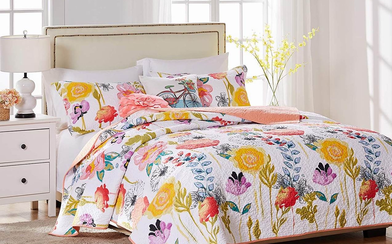 spring decor sue pitchforth floral bedding bedroom
