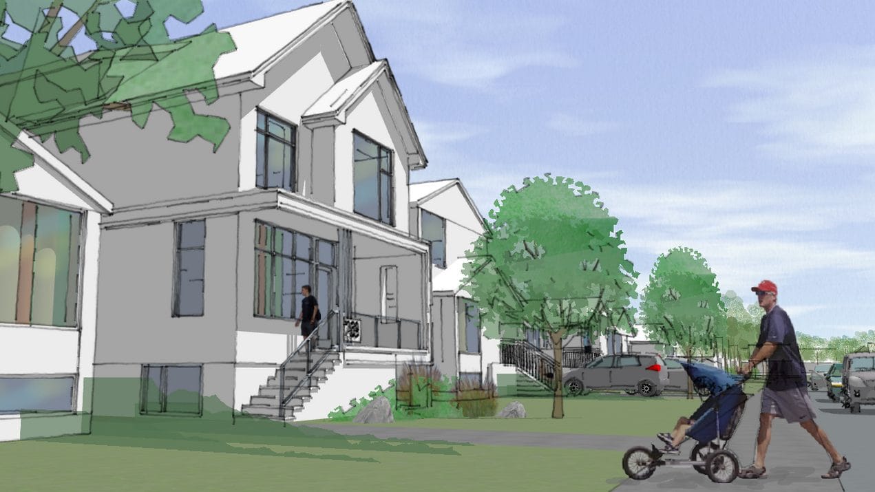 density buildingin infill housing missing middle streetscape