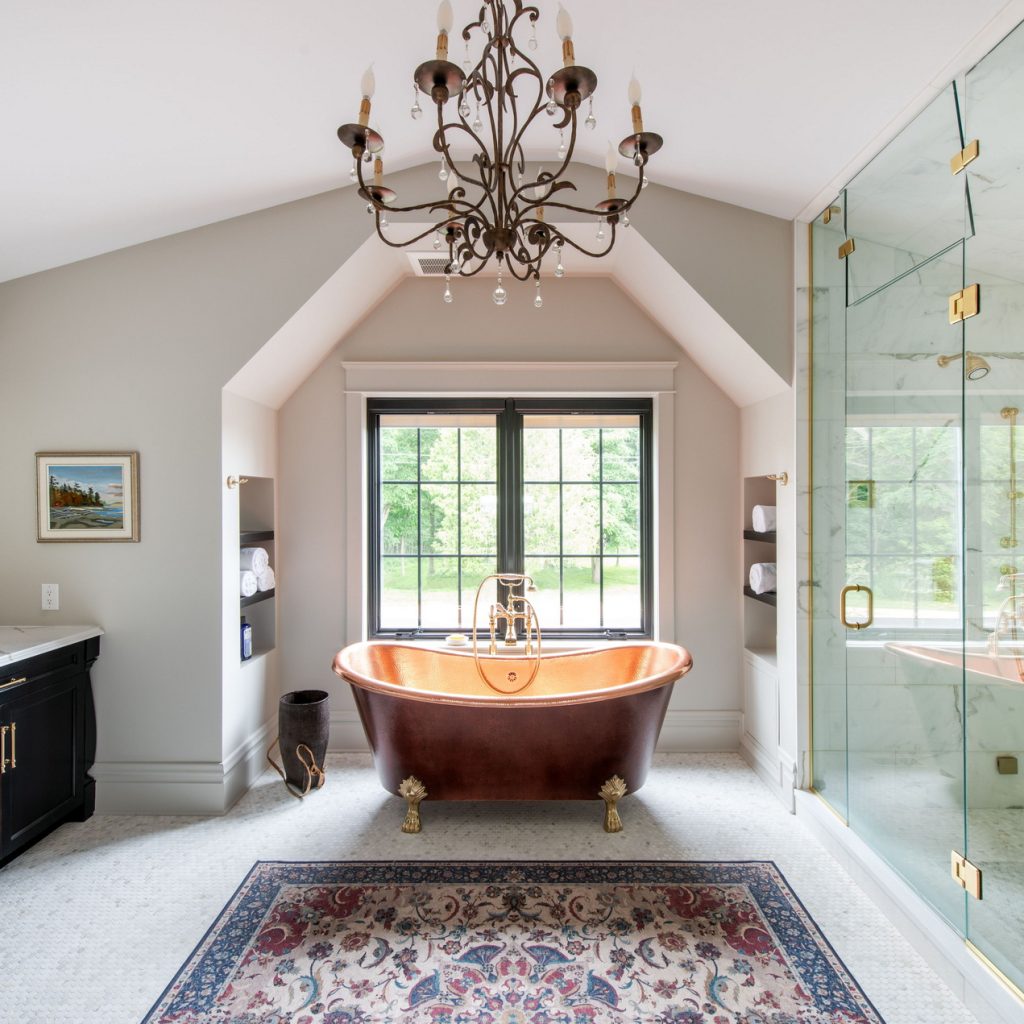 focal point sue pitchforth decor therapy plus design tips crossford construction primary ensuite standalone tub copper soaker