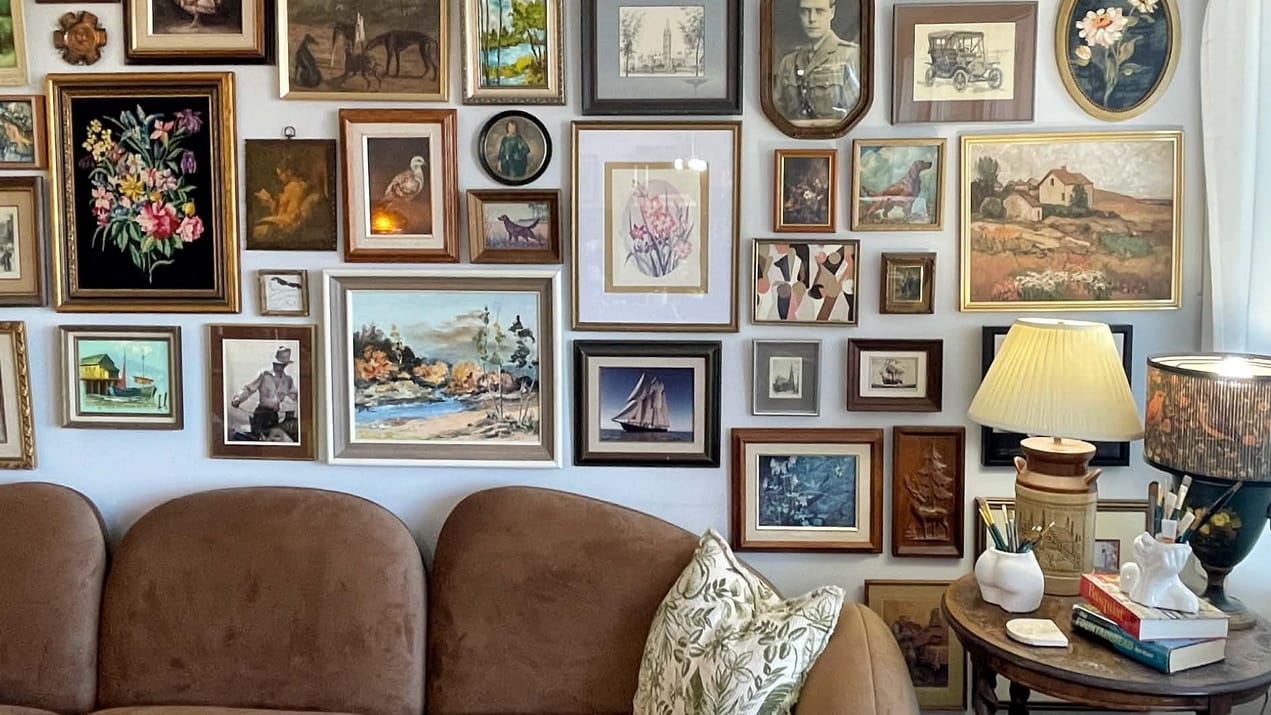 sue pitchforth grammacore gallery wall photos vintage decor