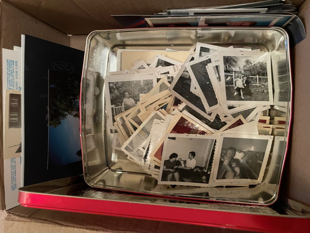 box of photos moving sue pitchforth