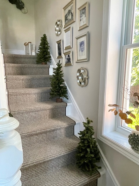 Sue Pitchforth house tour mini trees stairs