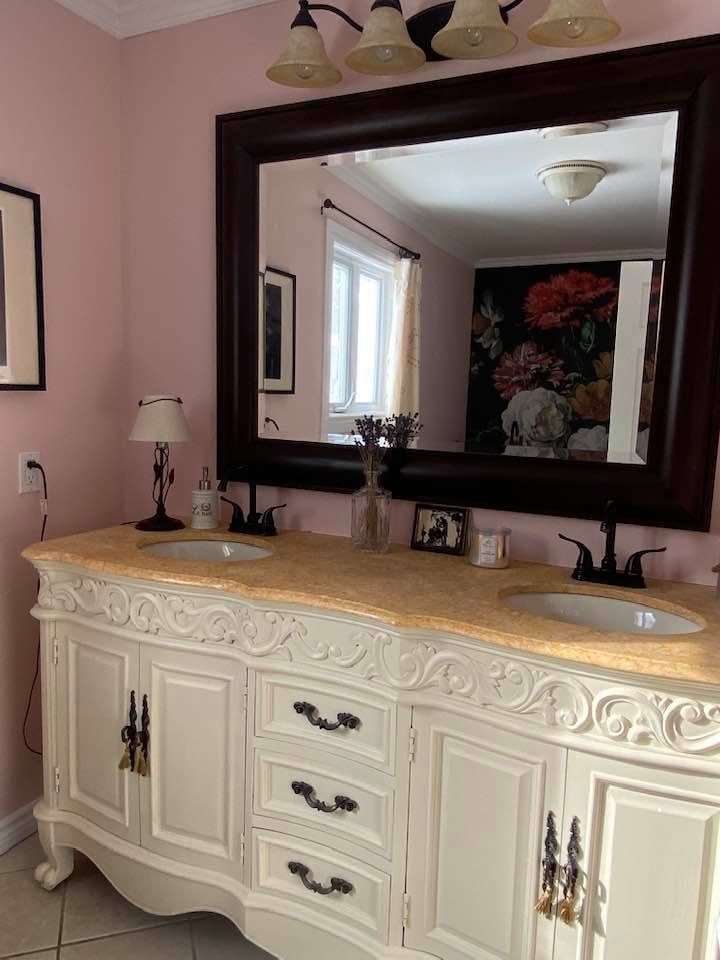 Sue Pitchforth Ottawa design painted bathroom vanity