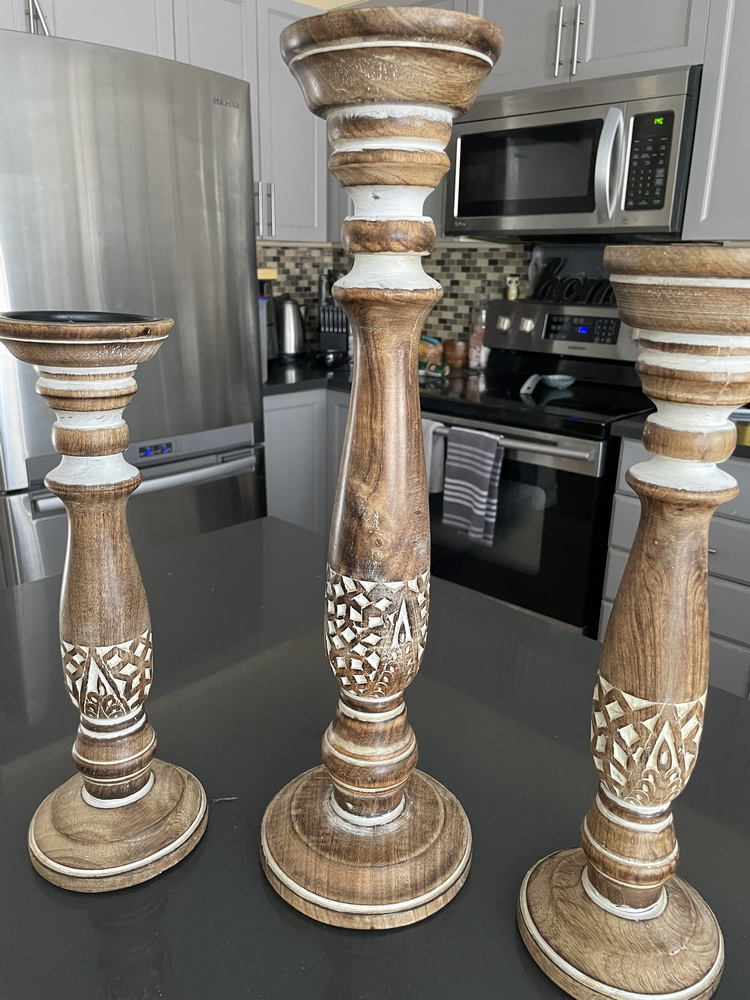 sue pitchforth decorating candlesticks