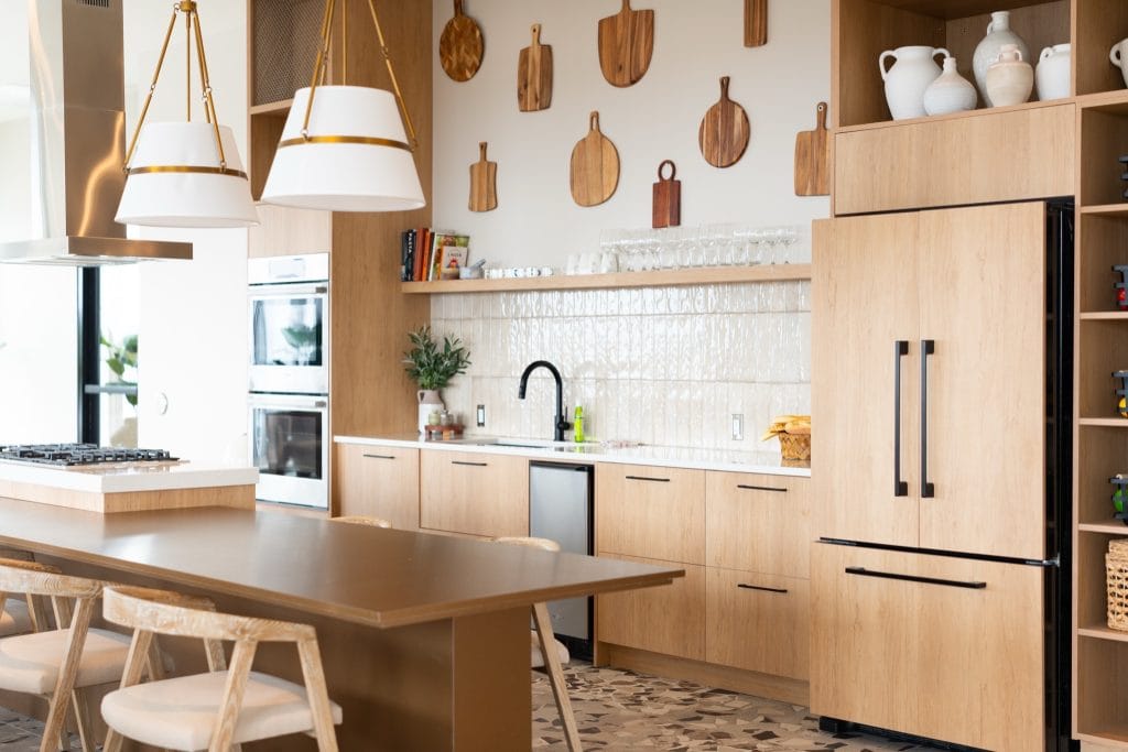 Kitchen amenity space for tenants at The Clemow