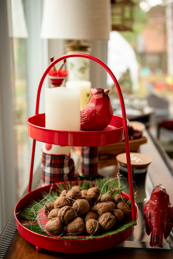 sue pitchforth christmas decor tiered tray