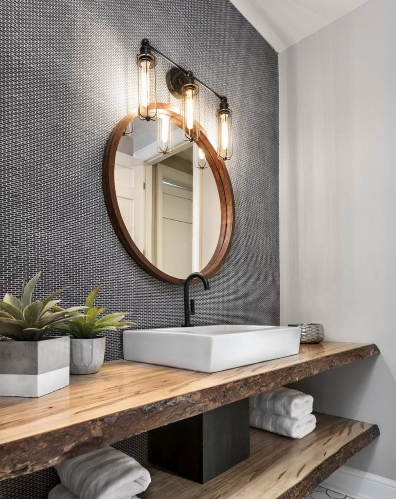 Why we love open shelving in bathroom vanities ...